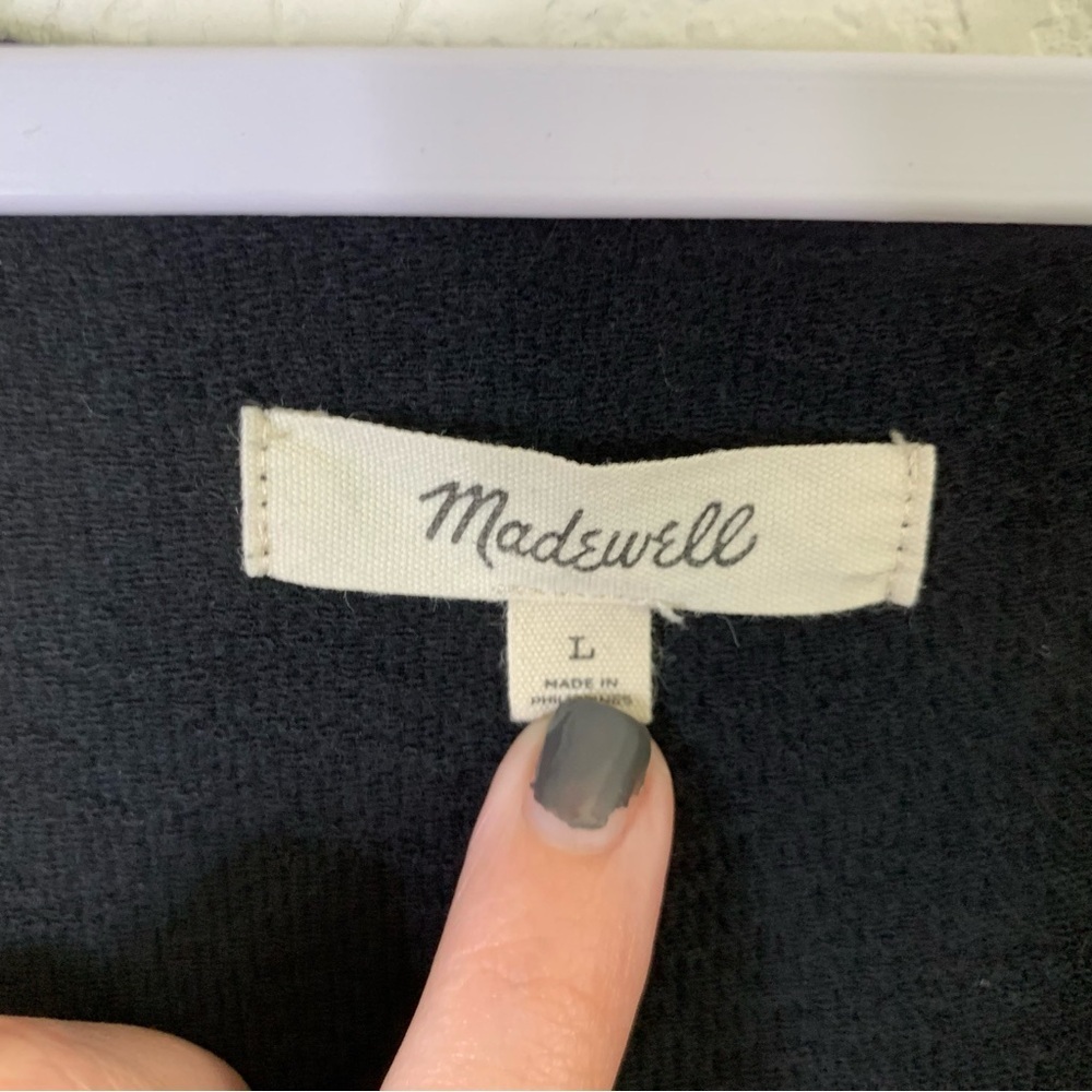 Madewell womens Knit Tank Midi Dress black L - Picture 6 of 9